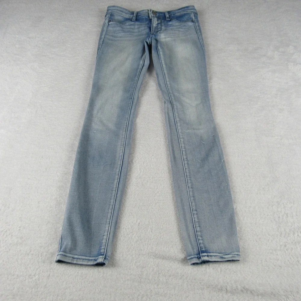 Abercrombie & Fitch Skinny Jeans Women 24 Light Blue Low Rise Stretch